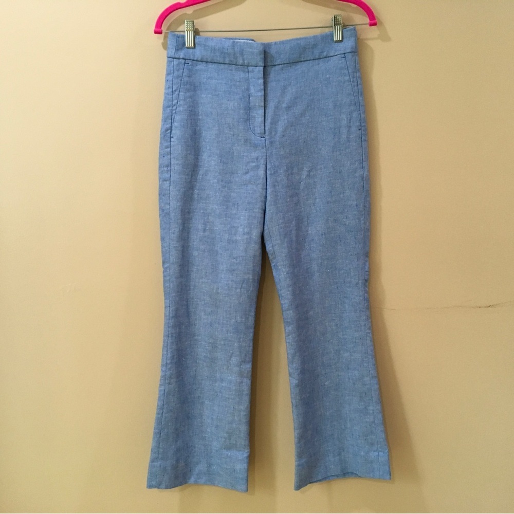 Women's Blue Linen Pants